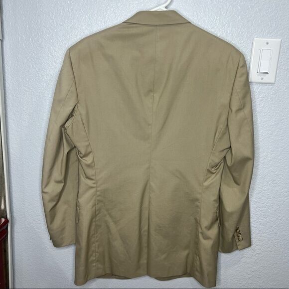 Brook Brothers Men Regent Fit Blazer Beige Jacket Sz 39R, 33W Padded Shoulders - Picture 3 of 15